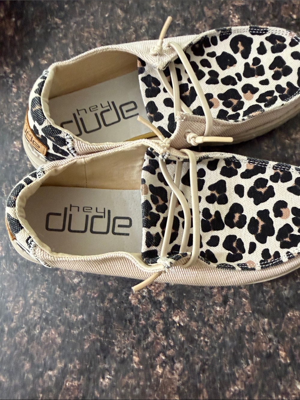 hey dude Wendy Funk Women's Leopard Print Casual Slip-On Shoes - Beige - Picture 4 of 5